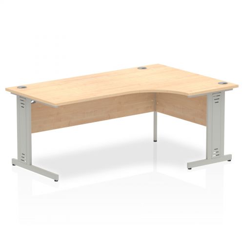 Impulse Cable Managed 1800 Right Hand Crescent Desk Maple