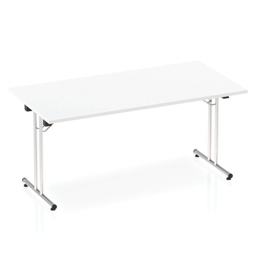 Impulse 1600mm Folding Rectangular Table White Top