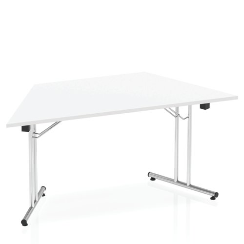 Impulse 1600mm Folding Trapezium Table White Top