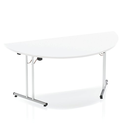 25866DY - Dynamic Impulse 1600mm Folding Semi circle Table White Top I000712
