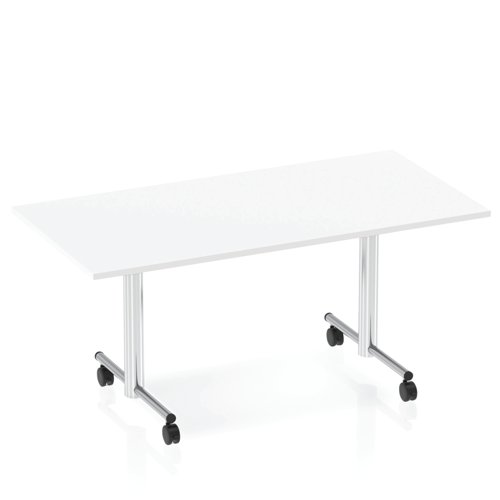 Impulse 1600 Flip Top Rectangular Table White