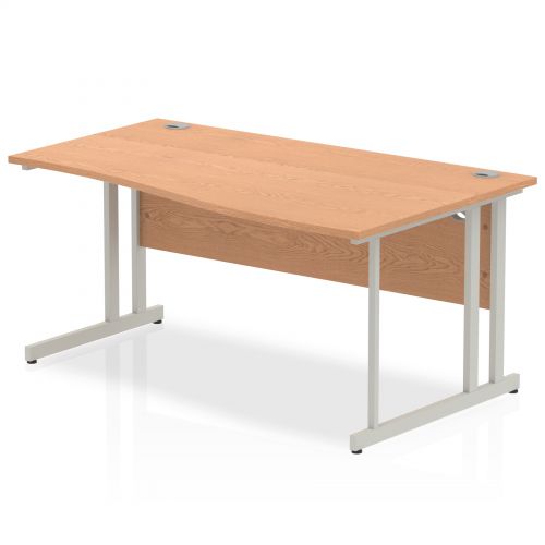 Impulse Cantilever 1600 Right Hand Wave Desk Oak