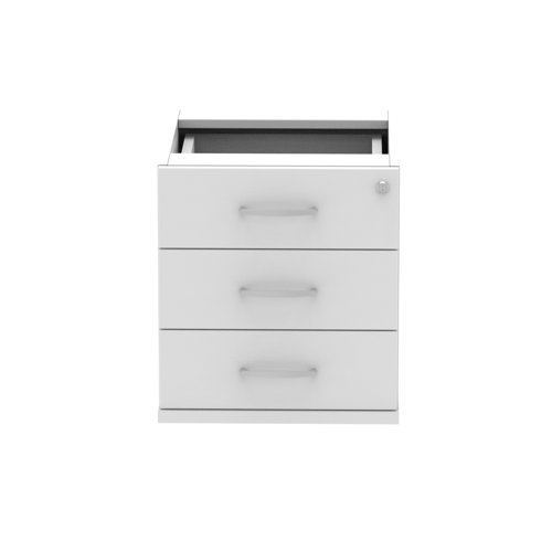 62073DY - Impulse 3 Drawer Fixed Pedestal White I001647