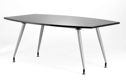 Black Gloss Writable 1800 Boardroom Table