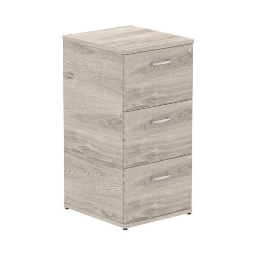 Impulse 3 Drawer Filing Cabinet Grey Oak I003242