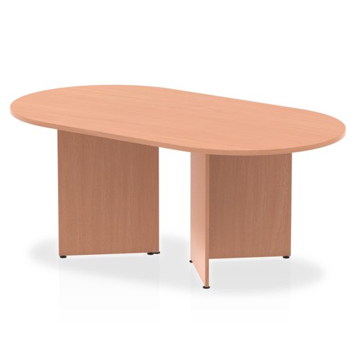 Impulse 1800mm Boardroom Table Beech Top Arrowhead Leg Dynamic