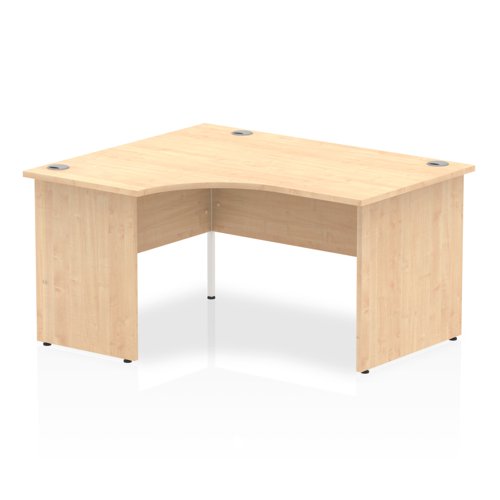 Impulse 1400mm Left Hand Desk Maple Top Panel End Leg