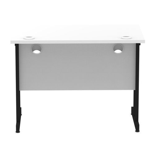 11448DY - Impulse 1000 x 600mm Straight Desk White Top Black Cantilever Leg I004303