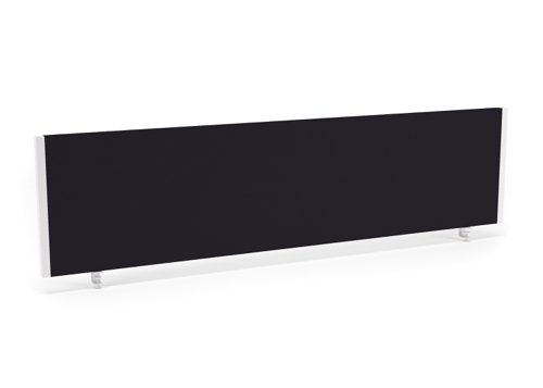 Impulse Straight Screen W1600 x D25 x H400mm Black With White Frame - I004624