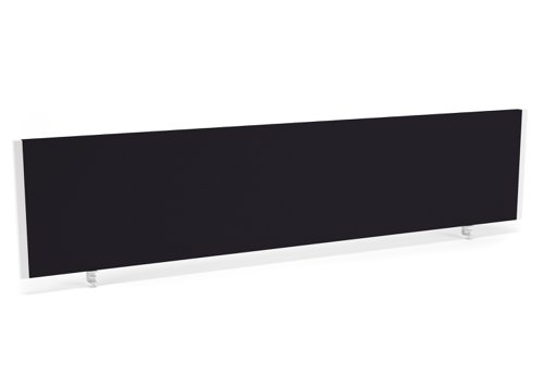 Impulse Straight Screen W1800 x D25 x H400mm Black With White Frame - I004626