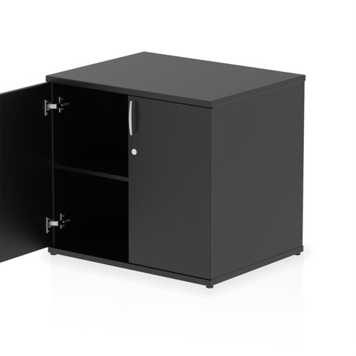 Impulse 600mm Deep Desk High Cupboard Black