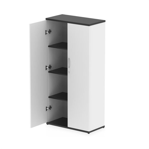 Impulse 1600mm Cupboard Black and White