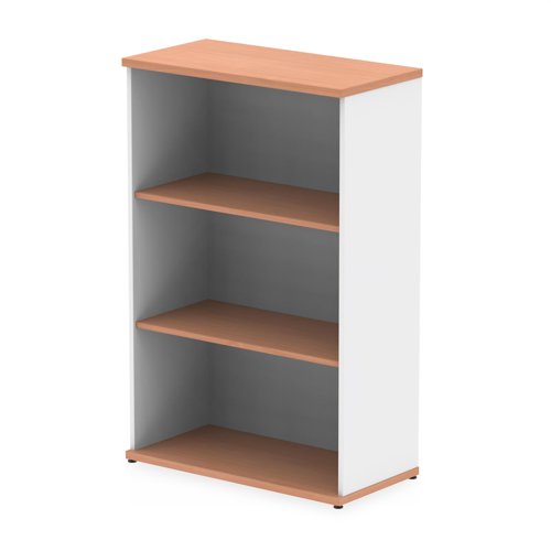 Impulse 1200mm Bookcase Beech and White