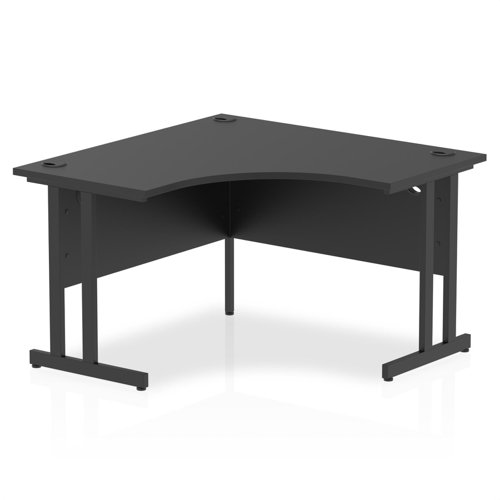 Impulse 1200mm Corner Office Desk Black Top Black Cantilever Leg