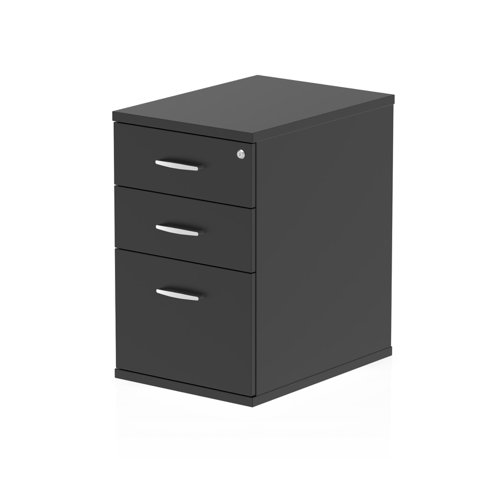 Impulse 600mm Deep Desk High Pedestal Black