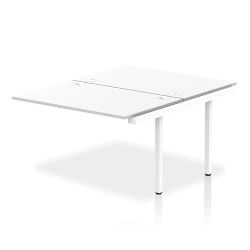 Impulse Back-to-Back Bench Desk Extension Kit W1200 x D1600 x H730mm White Finish White Frame - IB00219 DD