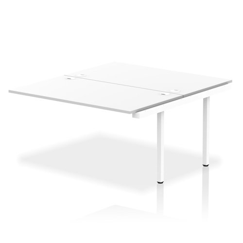 Impulse Back-to-Back Bench Desk Extension Kit W1400 x D1600 x H730mm White Finish White Frame - IB00231 DD