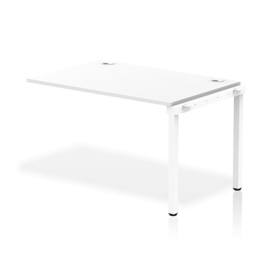 Impulse Bench Single Row Ext Kit 1200 White Frame Office Bench Desk White