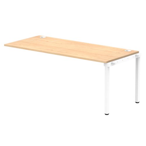 Impulse Bench Single Row Ext Kit 1800 White Frame Office Bench Desk Maple