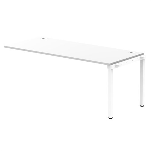 Impulse Bench Single Row Ext Kit 1800 White Frame Office Bench Desk White