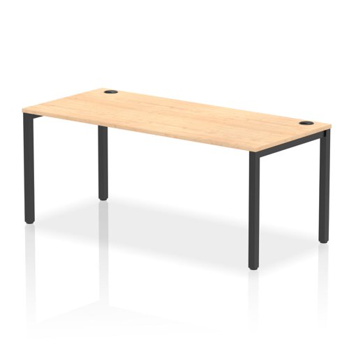 Impulse Bench Single Row 1800 Black Frame Office Bench Desk Maple