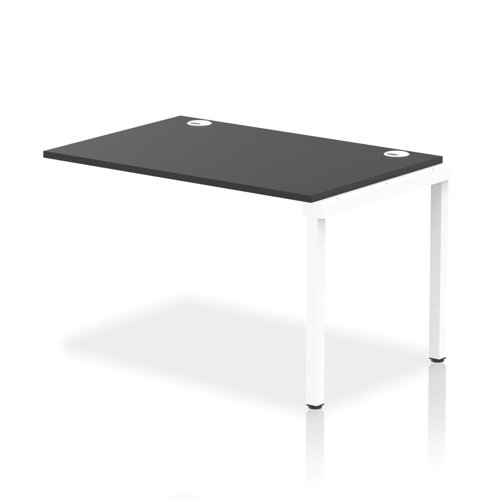 Impulse Bench Single Row Ext Kit 1200 White Frame Office Bench Desk Black