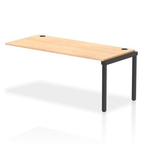 Impulse Bench Single Row Ext Kit 1800 Black Frame Office Bench Desk Maple