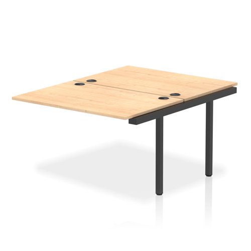 Impulse Bench B2B Ext Kit 1200 Black Frame Office Bench Desk Maple