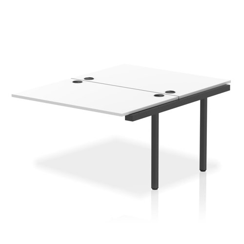 Impulse Bench B2B Ext Kit 1200 Black Frame Office Bench Desk White