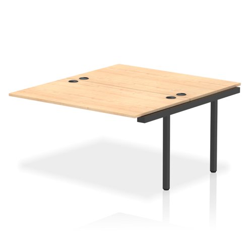 Impulse Bench B2B Ext Kit 1400 Black Frame Office Bench Desk Maple