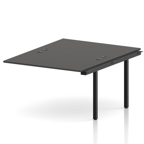 Impulse Bench B2B Ext Kit 1200 Black Frame Office Bench Desk Carbon Grey