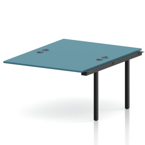 Impulse Bench B2B Ext Kit 1200 Black Frame Office Bench Desk Dark Teal