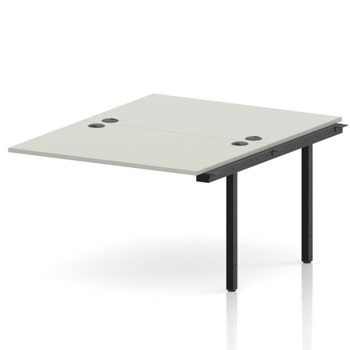 Impulse Bench B2B Ext Kit 1200 Black Frame Office Bench Desk Dove Grey