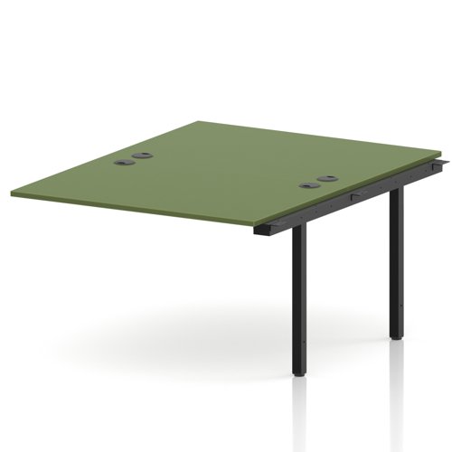 Impulse Bench B2B Ext Kit 1200 Black Frame Office Bench Desk Moss Green