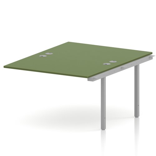 Impulse Bench B2B Ext Kit 1200 Silver Frame Office Bench Desk Moss Green