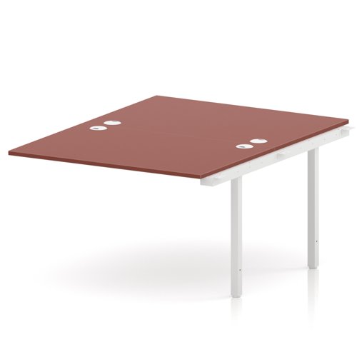 Impulse Bench B2B Ext Kit 1200 White Frame Office Bench Desk Brick Red