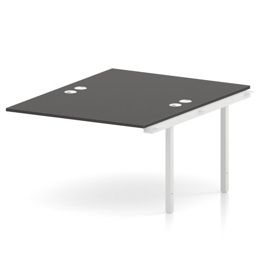Impulse Bench B2B Ext Kit 1200 White Frame Office Bench Desk Carbon Grey