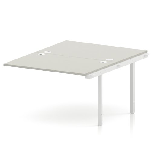 Impulse Bench B2B Ext Kit 1200 White Frame Office Bench Desk Dove Grey