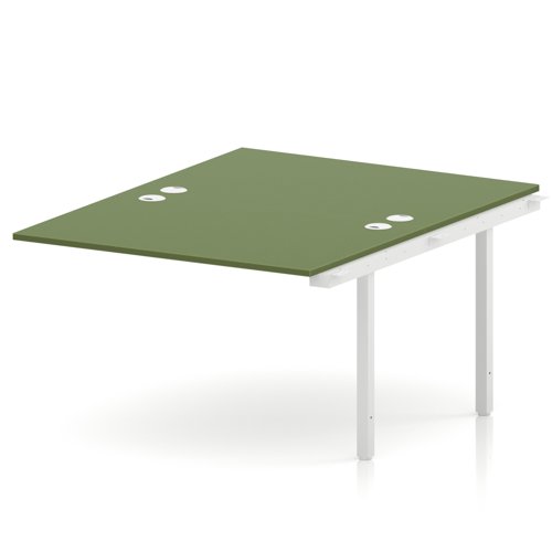 Impulse Bench B2B Ext Kit 1200 White Frame Office Bench Desk Moss Green