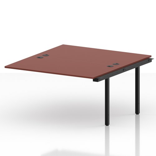 Impulse Bench B2B Ext Kit 1400 Black Frame Office Bench Desk Brick Red