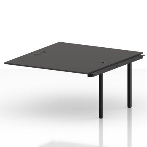 Impulse Bench B2B Ext Kit 1400 Black Frame Office Bench Desk Carbon Grey