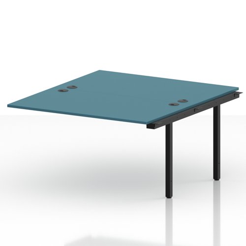 Impulse Bench B2B Ext Kit 1400 Black Frame Office Bench Desk Dark Teal