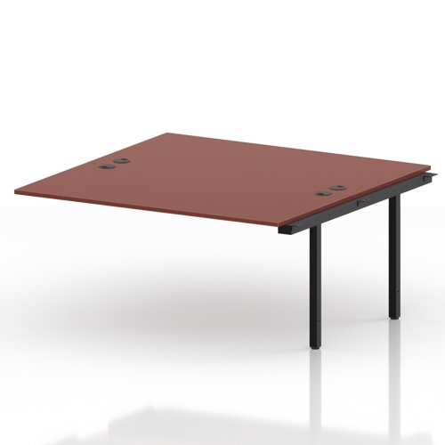 Impulse Bench B2B Ext Kit 1600 Black Frame Office Bench Desk Brick Red