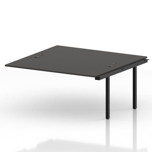 Impulse Bench B2B Ext Kit 1600 Black Frame Office Bench Desk Carbon Grey