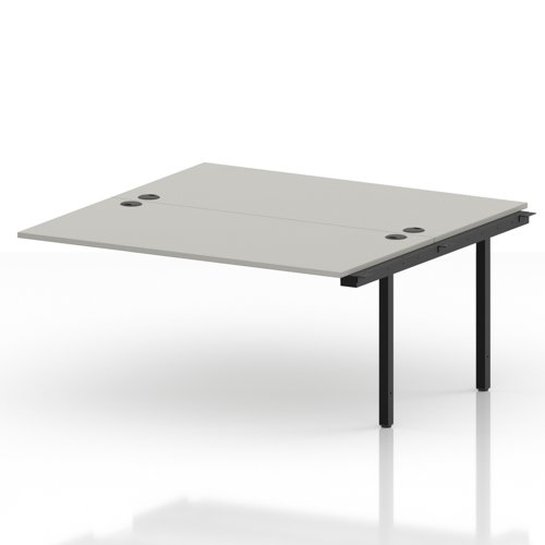Impulse Bench B2B Ext Kit 1600 Black Frame Office Bench Desk Dove Grey