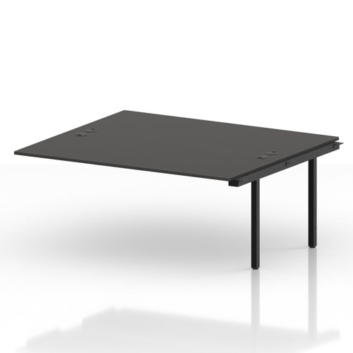 Impulse Bench B2B Ext Kit 1800 Black Frame Office Bench Desk Carbon Grey