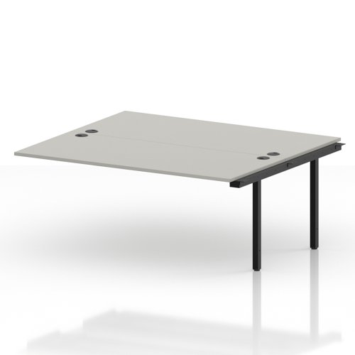 Impulse Bench B2B Ext Kit 1800 Black Frame Office Bench Desk Dove Grey
