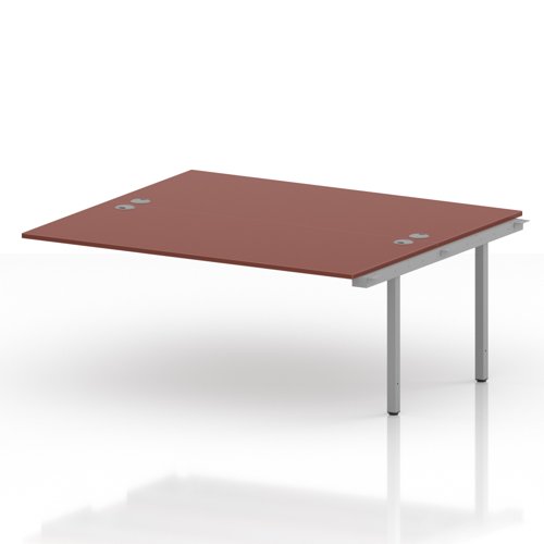Impulse Bench B2B Ext Kit 1800 Silver Frame Office Bench Desk Brick Red