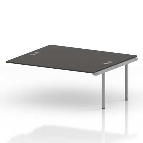 Impulse Bench B2B Ext Kit 1800 Silver Frame Office Bench Desk Carbon Grey