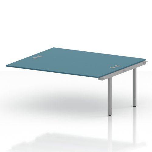 Impulse Bench B2B Ext Kit 1800 Silver Frame Office Bench Desk Dark Teal